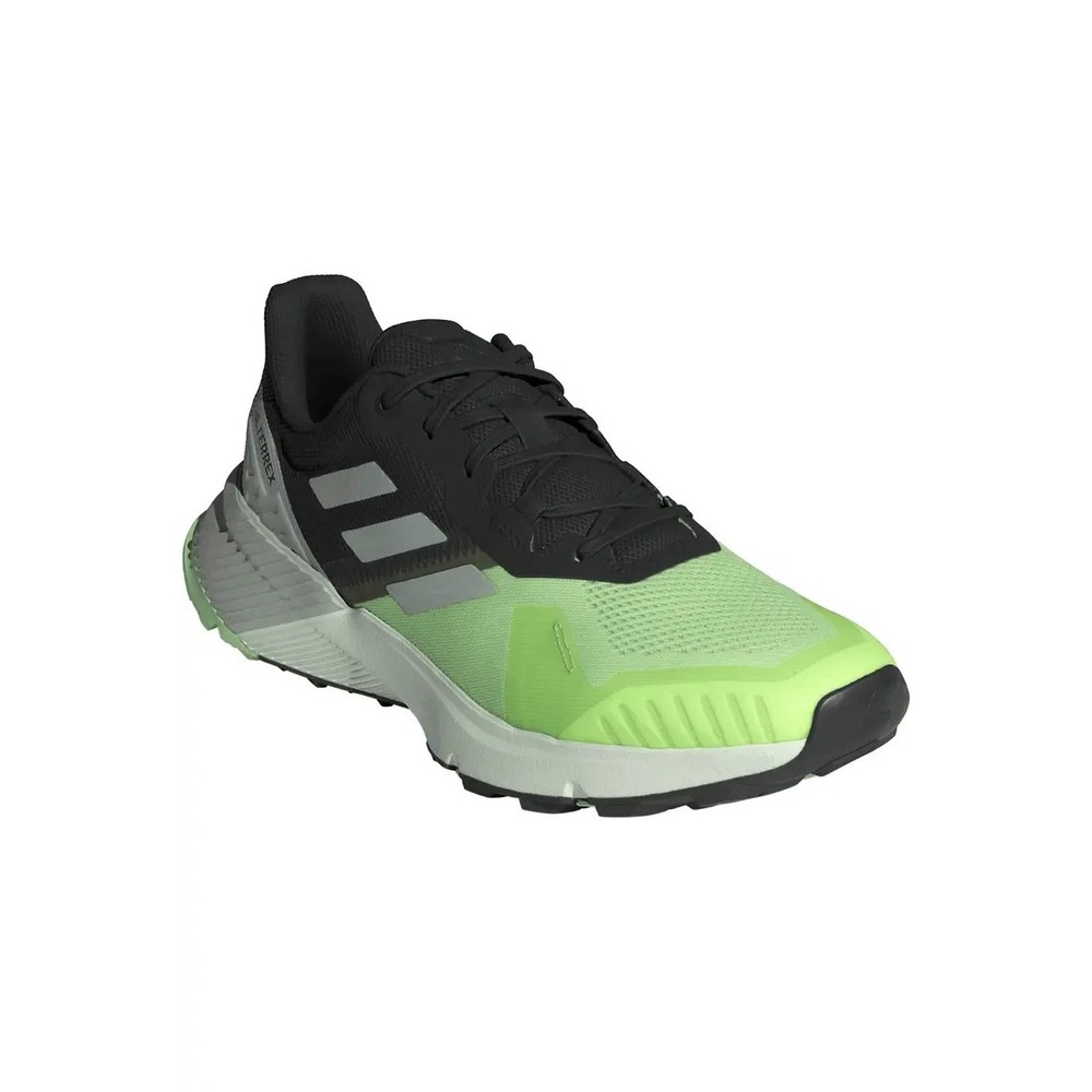 Adidas Terrex Soulstride Trail Running Shoes Green Spark Black Men's Mesh 12.5